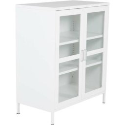 Buffet 2 portes en acier Acero - Blanc