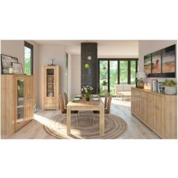 Salle à manger complète jork chene clair - Marron