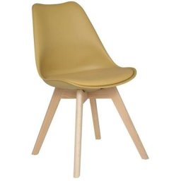 Atmosphera - Chaise scandinave Baya ocre - Jaune