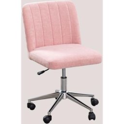 Chaise de bureau en tissu Goran Sklum Rose
