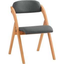 SoBuy FST92-SG Chaise Pliante en Bois avec Assise et Dossier Rembourrés Fauteuil Chaise pour