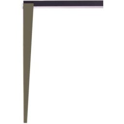 Pied de table industriel tolx 71 cm Finition Brun mastic - RAL7006