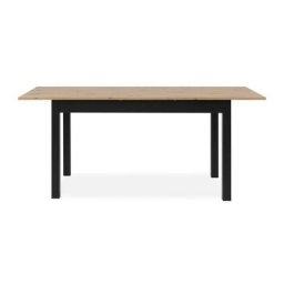 Table extensible COBURG + 1 allonge 40cm - Style industriel - Chene artisan/noir- 10 Personnes - L