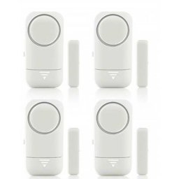 4pcs Alarme de Porte et Fenêtre Capteur sans Fil Magnétique pour Système de Sécurité Maison