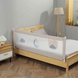 Baby Vivo - Barrières de Lit réglable en hauteur 200 x 65 cm - Gris