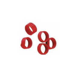 Bague d'identification volailles 16mm rouge - lot de 20 pièces
