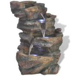 Elegant-Stil Fontaine d'intérieur avec lumière led Polyrésine,pour Salon/Jardin,Montage facile,5,4