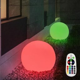 Lot de 2 lampes de jardin lampe boule, lumière de jardin, lampe d'extérieur avec piquet, éclairage