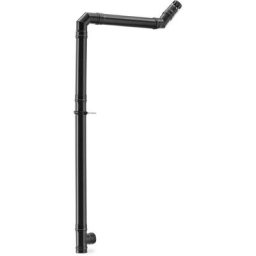 Conduit de cheminée pour poêle à granulés 80 mm Kit complet Acier carbone Noir - Noir