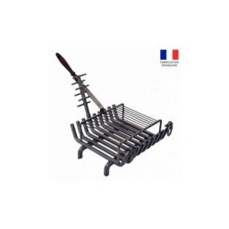 Porte bûches, grille et support pour cheminée