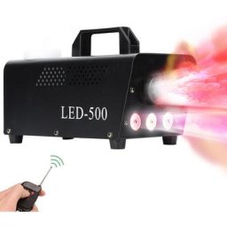 SWANEW Machine à fumée mariage RGB 500W effet disco LED machine à fumée - Noir