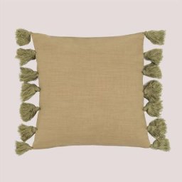 Sklum - Coussin carré en coton (40x40 cm) Tuis Vert Militaire - Vert Militaire