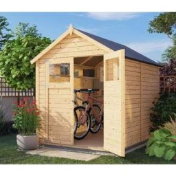 Alpholz - Cabane à outils Alisha Naturel , 14 mm Épaisseur de paroi 202 x 252 cm - Naturel