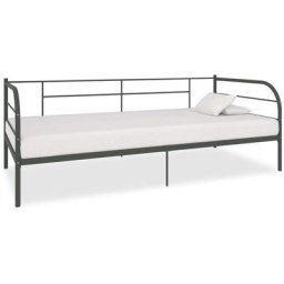 Cadre de lit de repos Gris Métal 90 x 200 cm Vidaxl Gris