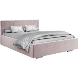 Lit rembourré avec tiroir de lit BoxSpring Lit 02 - 140x200 - Flamingo (trinity 19)