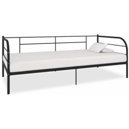 Cadre de lit de repos Noir Métal 90 x 200 cm Vidaxl Noir