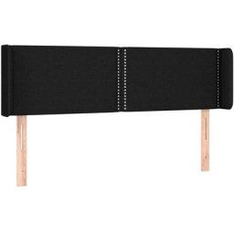 Tête de lit avec oreilles Noir 147x16x78/88 cm Tissu vidaXL - Black