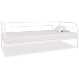 Cadre de lit de repos Blanc Métal 90 x 200 cm Vidaxl Blanc