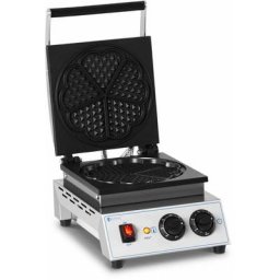 Gaufrier Électrique Appareil à 5 Gaufres en Forme de Cœur Plaques Inox 1500w - Beige, Noir