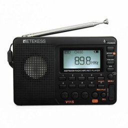 Tumalagia - Poste Radio Portable Rechargeable, Radio fm am SW,(Noir)