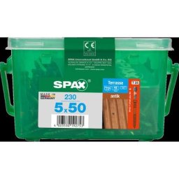 Spax - Vis De Terrasse A2 Inox Brun 50x5mm 230 Pièces