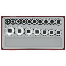 Tengtools TT1217 Set de 17 douilles - mm - 1/2