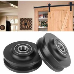 2Pcs Roulette Coulissante Roue de porte Grange Placard Armoire Quincaillerie Cabinet Fenêtre Poulie