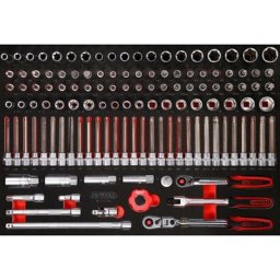 Ks tools Jeu de clés à douille 3/8 dans insert en mousse, 124 pcs