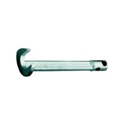 Gedore - Clé à griffe, Cote s/plats : 18 mm, Long. 200 mm, Pour broche 12 mm, Épais. : de la