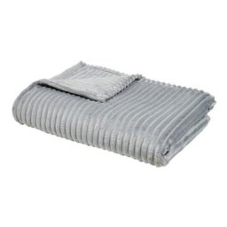 Couverture Plaid Côtelé Xl Doux Moelleux et Chaud – 150x200cm – Uni - 150x200 cm - acier.