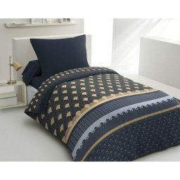 CHARLEST Parure de Couette Microfibre COULEURS - Bleu, MATIÈRE - MICROFIBRE, TAILLES - 140 x 200 cm
