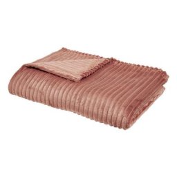 Couverture Plaid Côtelé Xl Doux Moelleux et Chaud – 150x200cm – Uni - 150x200 cm - Terracotta.