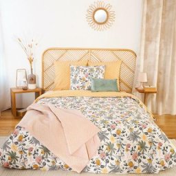 Parure de lit satin de coton wayan 240x220 cm - Vert