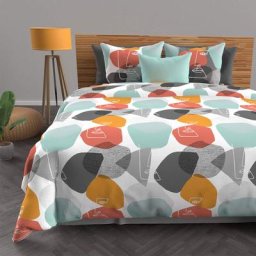 Parure de lit Modern blanc 260x240 cm - Blanc