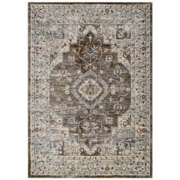Collection Troye - Tapis à Poils Ras - Carpet de Salon Multicolore - Vert - 120x170 cm - Vert