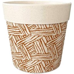 Zen Et Ethnique - Mini cache Pot beige et ocre Bambou 6 cm