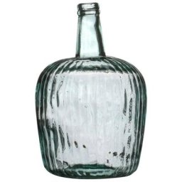 Vase dame Jeanne verre recyclé 8L D24 - Transparent