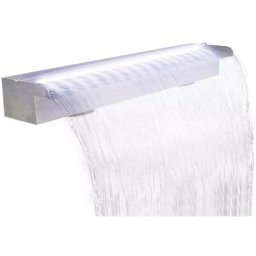 Topdeal - Lame d'eau rectangulaire à led 90 cm en acier inoxydable pour Piscine