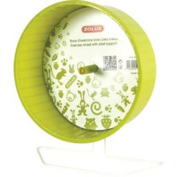 Roue d'exercice pied métal, ø20 cm, vert anis, pour rongeurs. Zolux Vert
