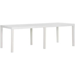 Table de jardin Contemporain - Table à manger de jardin - 220x90x72 cm pp Blanc Chic-641101 - Blanc