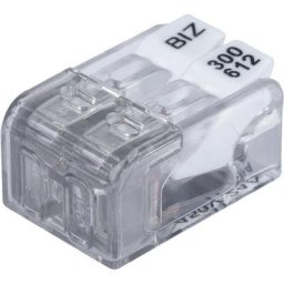 Bizline - borne de connexion - a leviers - 2 entrées - bizwing - mini - 0.2 à 2.5 mm2 - boite de
