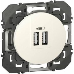 Legrand - Dooxie chargeur - 2 usb - a+a - 2.4A - 12W - Blanc