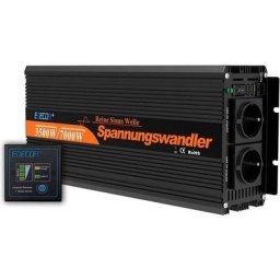 Edecoa - Convertisseur 3500w pur sinus 2x usb transformateur de tension 12v 220v Onduleur pur sinus