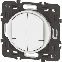 Legrand - interrupteur double avec neutre - connecté - céliane with netatmo - blanc 067722a - Blanc
