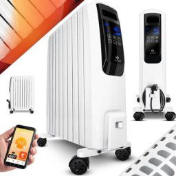 Radiateur à bain d'huile avec écran tactile et télécommande - Chauffage électrique à économie