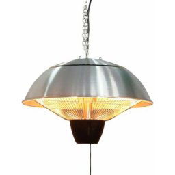 Parasol chauffant électrique suspendu 1500W – Oslo – Chauffage d'extérieur type halogène, kit de