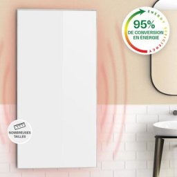 Klarstein - Wonderwall 72 Radiateur infrarouge 60x120 cm 720 w minuterie hebdomadaire IP24 blanc