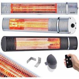 Radiateur infrarouge 2000W Chauffage radiant terrasse incl materiél de montage avec télécommande