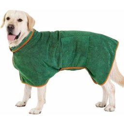 Peignoir pour Grand Chien Réglable en Microfibre Sortie De Bain Chien Séchage Rapide après Baignade