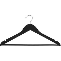 3 cintres Rubber noir en bois - 5 five simply smart - Noir